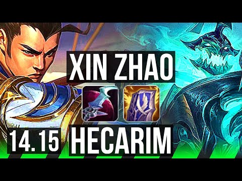 XIN ZHAO vs HECARIM (JGL) | 10/1/1, Legendary, 600+ games | EUW Grandmaster | 14.15