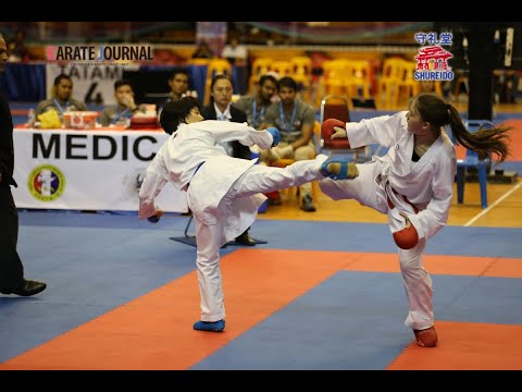 AKF2019 Cadet Kumite Female 54+kg Final SATO KOTOMI vs JULAMANOVA KAMILYA