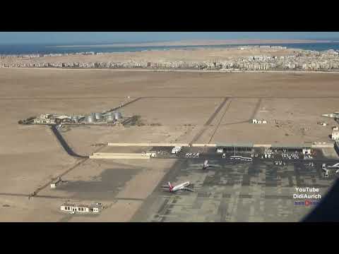Abflug aus Hurghada über das rote Meer in Ägypten Egypt, Departure Ready for take off in Hurghada
