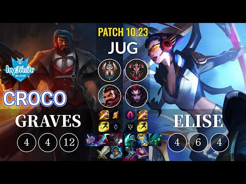 hyF Croco Graves vs Elise Jungle - KR Patch 10.23