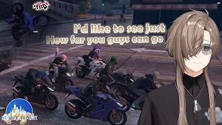 Kanae vs Police Motorcycle Unit [ Kanae | Nijisanji ] #SURGETown