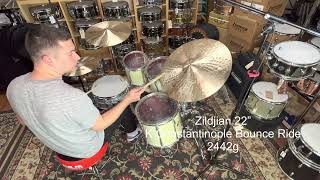 Video thumbnail for Demo of Exact Cymbal: Zildjian 22" K Constantinople Bounce Ride - 2442g by Columbus Percussion