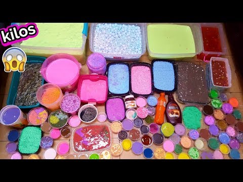 Mezclo toda mi coleccion de slime en una alberca Video