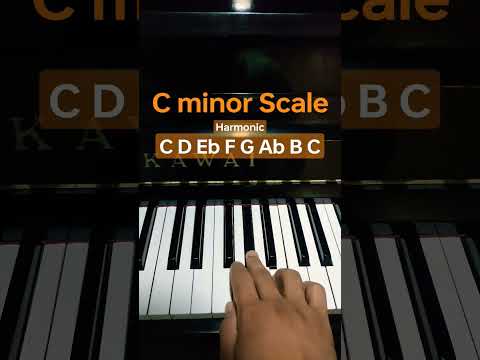 C minor scale (Harmonic) - Piano Tutorial