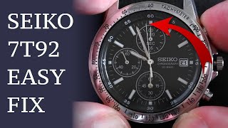 Seiko quartz chronograph reset: How to fix misaligned hands (7T62, 7T92, etc.)
