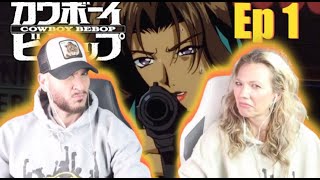 Cowboy Bebop Ep 1|  REACTION Asteroid Blues | couple's first time watching ANIME |