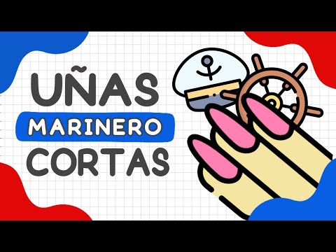 ¡METI LA PATA! 💅🏼 UÑAS ESTILO MARINERO · MANICURA EN UÑAS CORTAS