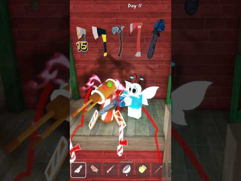 All Axe Vs Candy Turret 🎅 99 nights in the forest #99nightintheforest #99nights #roblox