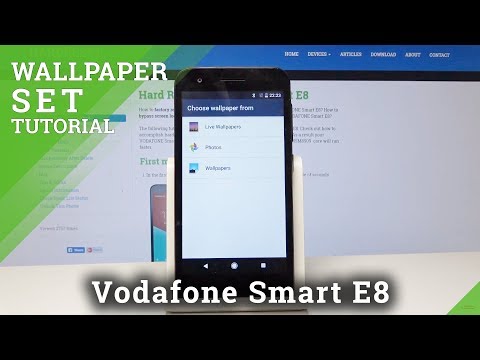 How to Change Wallpaper in Vodafone Smart E8 - Personalize Home / Lock Screen