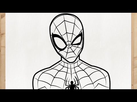 Como desenhar o HOMEM ARANHA (Spider Man) passo a passo MUITO FÁCIL - Para Iniciantes