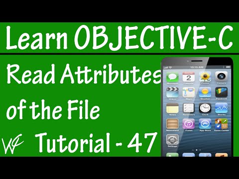 Free Objective C Programming Tutorial for Beginners 47 - Read Attributes of the File in Objective C