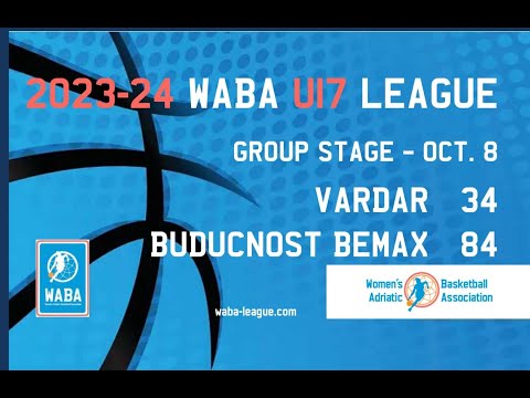 2023-24 WABA U17: Vardar-Buducnost Bemax 34-84 (07/10)