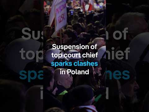Suspension of top court chief sparks clashes in Poland | DW News
