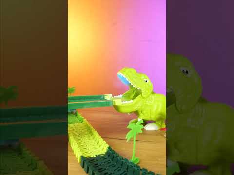 Гибкий Трек для машинок DinozaurTrack с подсветкой 175 деталей длина 405 см - фото 1 - id-p1978645068