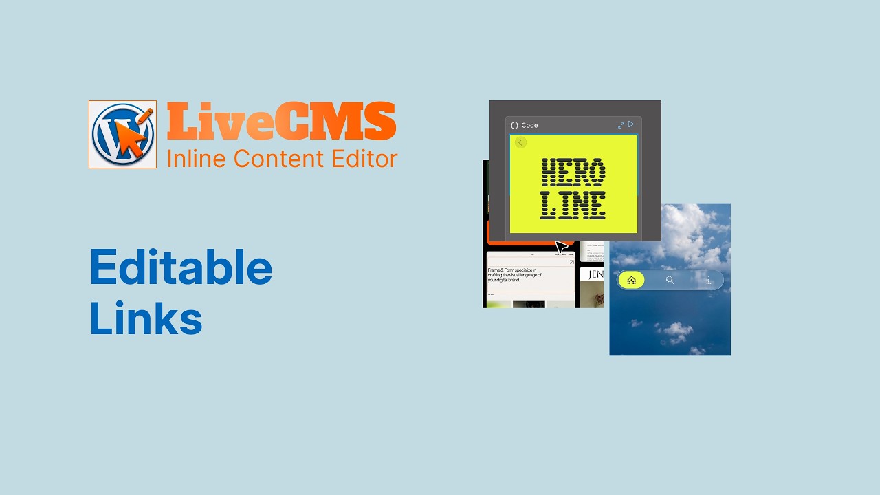 How to create editable links with LiveCMS — video thumbnail