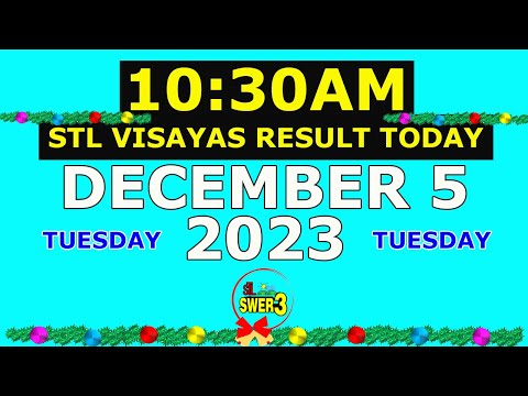 10:30am STL Visayas Result Today December 5 2023 (Tuesday)