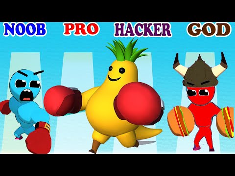 NOOBvsPROvsHACKERvsGOD in Level Up Monster vs Level Up Runner