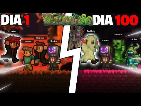 PASSEI 100 DIAS no LEGENDARY no TERRARIA com @Lokolow @Skyvitor @RubioKn
