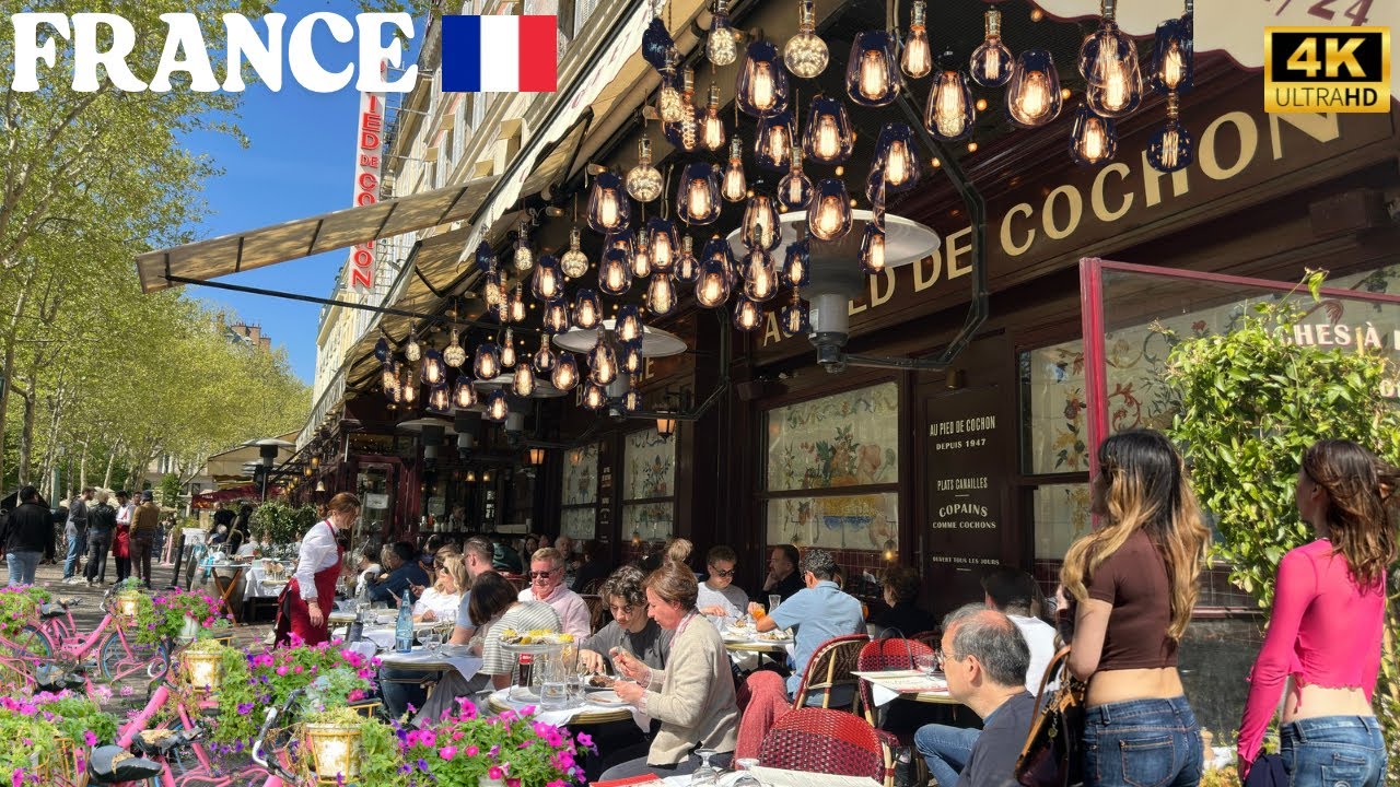 10 April 2025 PARIS France 🇫🇷 walk tour | paris ☀️Niceweather | 4K HDR CityStreet walk | Lovely warm