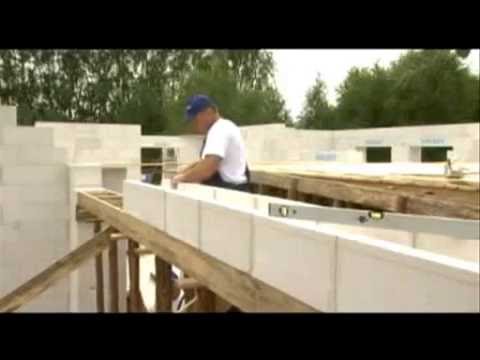 Bauen mit Porenbeton: U-Schalen Montage