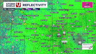Tracking storms moving across Oklahoma