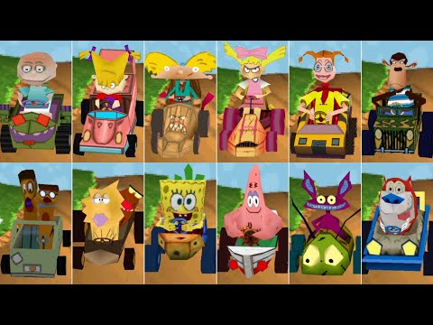 Nicktoons Racing (PS1) // All Playable Characters