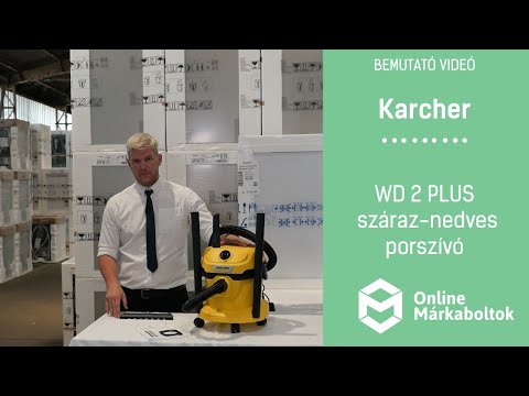 Karcher WD 2 PLUS V-12/4/18 száraz-nedves porszívó bemutató videó