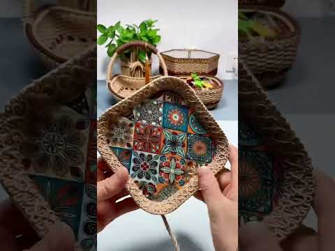 DIY: Jute Rope Basket Tutorial, Craft Idea with Rope #diy #craft #handmade