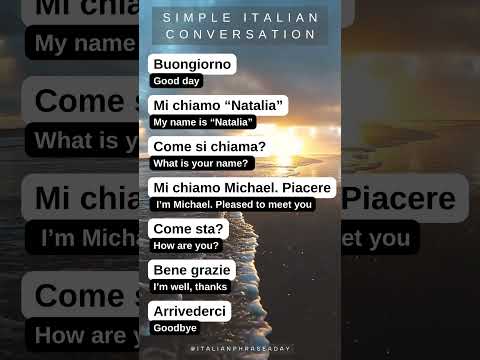 Basic Conversation in Italian |  Learn an Easy Italian Lesson a Day