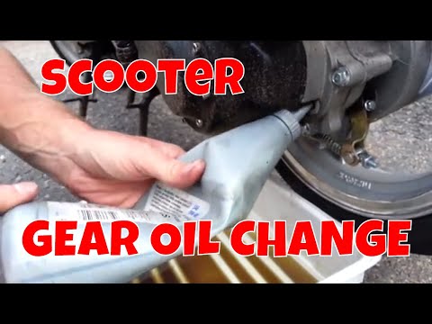How to change the gear oil on a scooter.