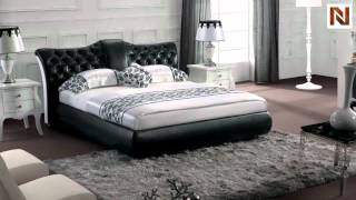 Modern Black Tufted Leatherette Bed VGSBN-5820 from VIG Furniture