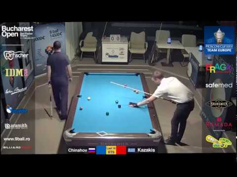 Ruslan Chinakhov (RUS ) - Alex Kazakis (GRE). Bucharest Open 2017. L16. Race to 9