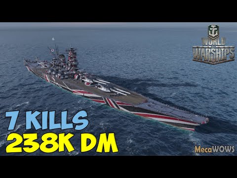 World of WarShips | Shikishima | 7 KILLS | 238K Damage - Replay Gameplay 4K 60 fps