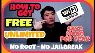 How to get Free Unlimited Wifi Hotspot from your mobile data plan save $1000s per year Netshare app