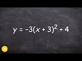 Graphing a quadratic with multiple transformations