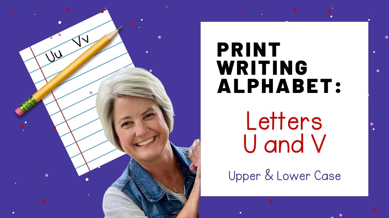 Print Handwriting Practice for Kids, Teens, and Adults | Printable Worksheets | LETTERS U and V