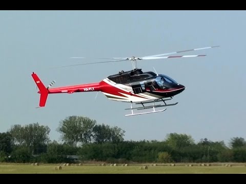 Bell 206 JetRanger take off and low pass at Budaörs airfield