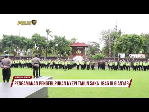 KAPOLRES GIANYAR PIMPIN PENGAMANAN MALAM PENGRUPUKAN NYEPI