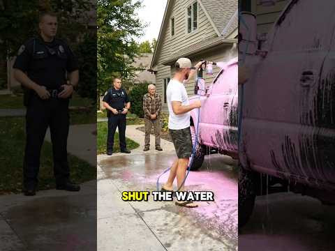 Police stopped me while I was washing a truck that wasn’t mine#cleancar #carwash #carwashing #car