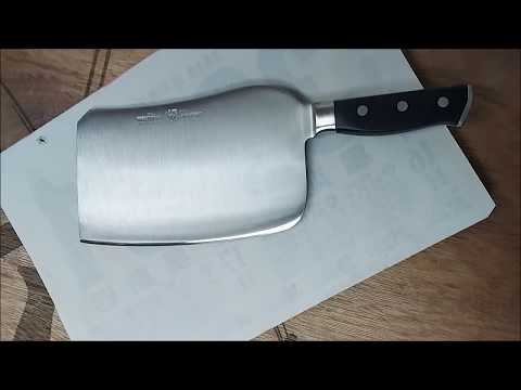 World's sharpest Giant Maestro Wu D-12 Meat Cleaver - Jende Industries