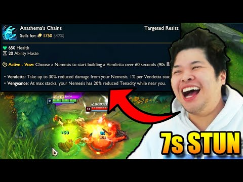 New Item "Anathema's Chains" reduces ENEMIES' TENACITY AND DAMAGE so I picked NAUTILUS THE CC KING!