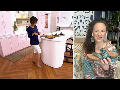 Earth Origins Braided Leather or Print Toe-Post Sandals - Onida on QVC