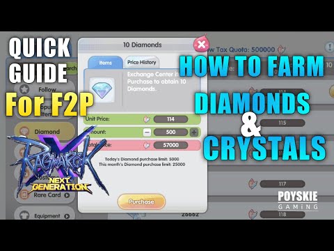 Ragnarok X Next Generation [ROX] | How to Farm Diamonds and Crystals | Guide and tips | F2P