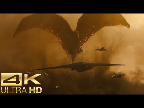 Godzilla: King of the Monsters (2019) - Rodan Chase Scene | 4K ULTRA HD