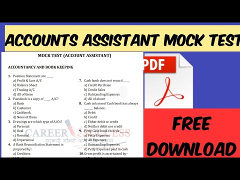 COMPLETE MOCK TEST FOR ACCOUNT ASSISTANT FREE PDF DOWNLOAD