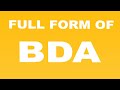 Full Form Of BDA What Is BDA Full Form BDA Abbreviation