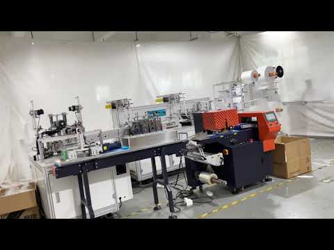 Putianda factory price kf94 fish mask anti-dust mask making machine working video, 90-110pcs/min