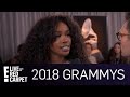 SZA Talks Overcoming Her Shyness At 2018 Grammys E Red Carpet Award Shows