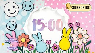 15 Minute Spring Countdown Timer  | Easter Peeps, Smiley Faces & LoFi Chill Beats for Focus & Fun