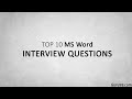 Top 5 Microsoft Word Interview Questions 